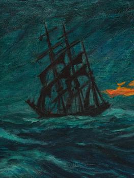 Gösta Werner, Stormy sea.