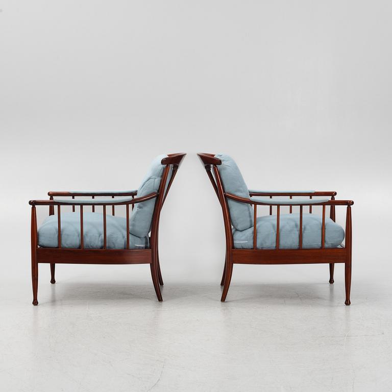 Kerstin Hörlin-Holmqvuist, a pair of 'Skrindan' armchairs, OPE, Sweden, second half of the 20th century.
