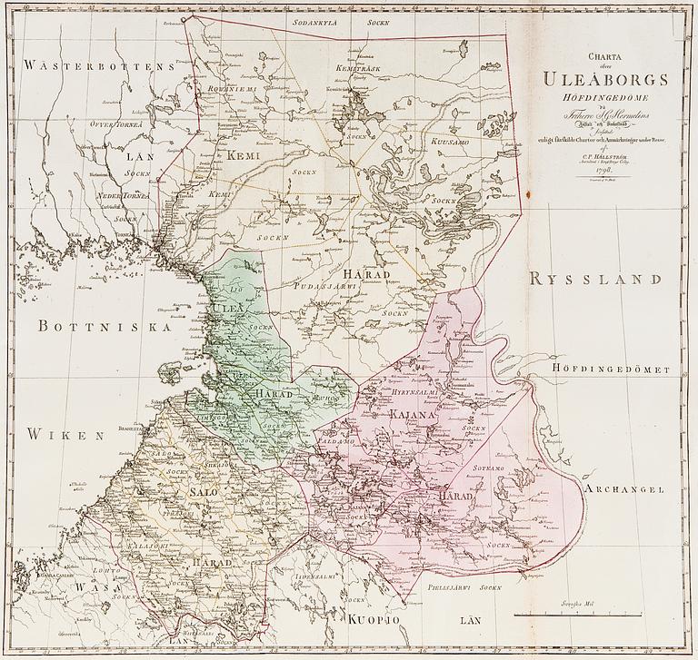 A MAP OF OSTROBOTHNIA IN FINLAND.