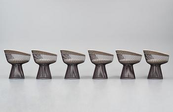 Warren Platner, a set of six "Platner Side Chair" chairs, Knoll International, post 1966.