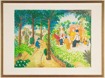 Lennart Jirlow, färglitografi, 1986, signerad 86/310.