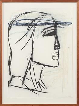 Margareta Rabe · MARGARETA RABE, blanteknik, signerad.