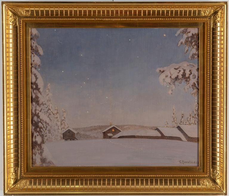 GUSTAF FJAESTAD, oil on panel, signed and dated -29.