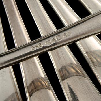 MATSKEDAR, 12 st, silver, "Vasa", GAB, Stockholm, 1930. Vikt 640 g.