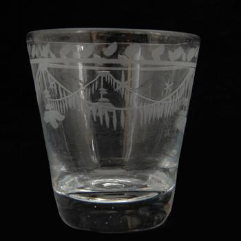 GLAS, 12 st, sengustavianska, tidigt 1800-tal.