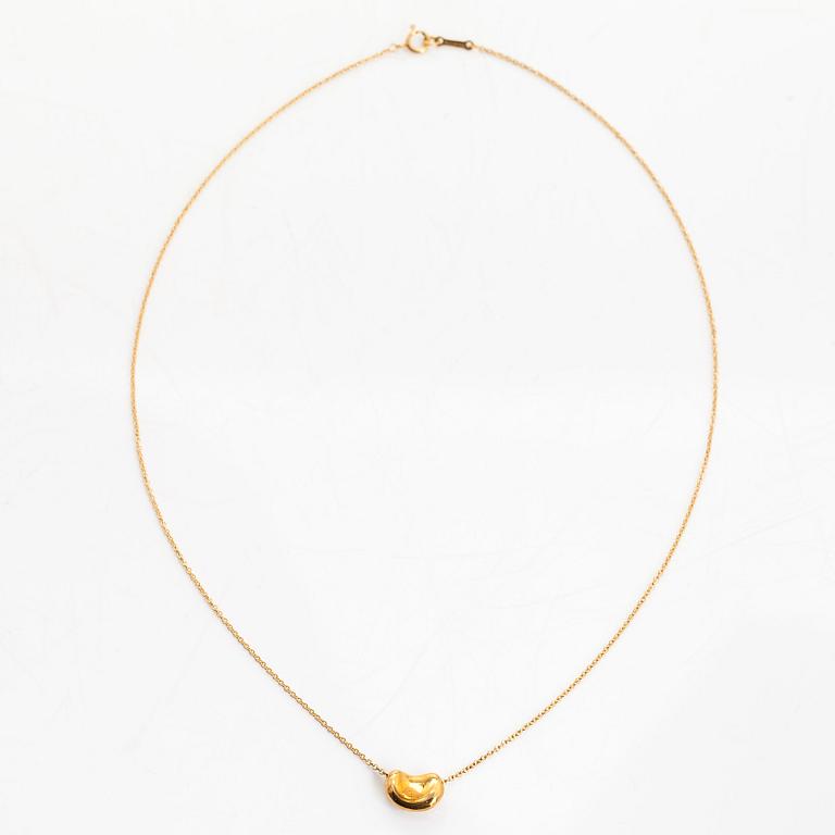 Tiffany & Co, Elsa Peretti, an 18K gold 'Bean' necklace.