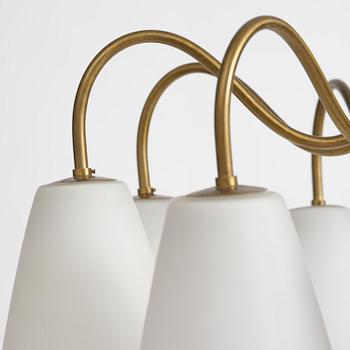 Harald Notini, eller Uno Westerberg, taklampa, Arvid Böhlmarks Lampfabrik, Stockholm, 1950-tal.