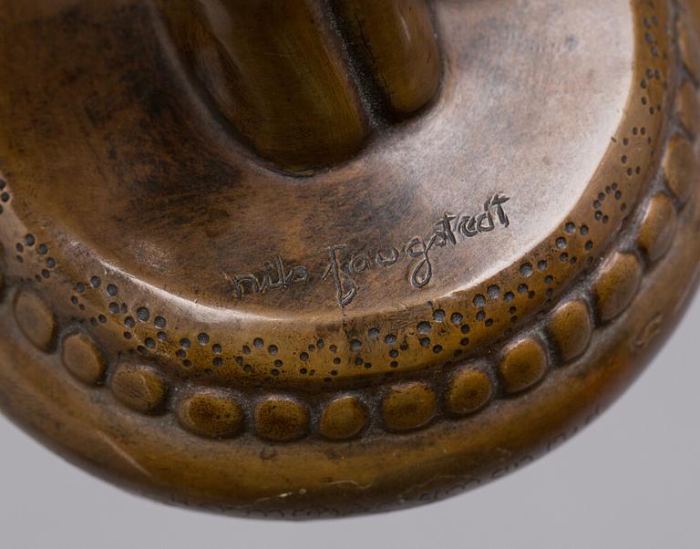 NILS FOUGSTEDT, brons. Signerad. Gjutarstämpel Herman Bergman Fud.