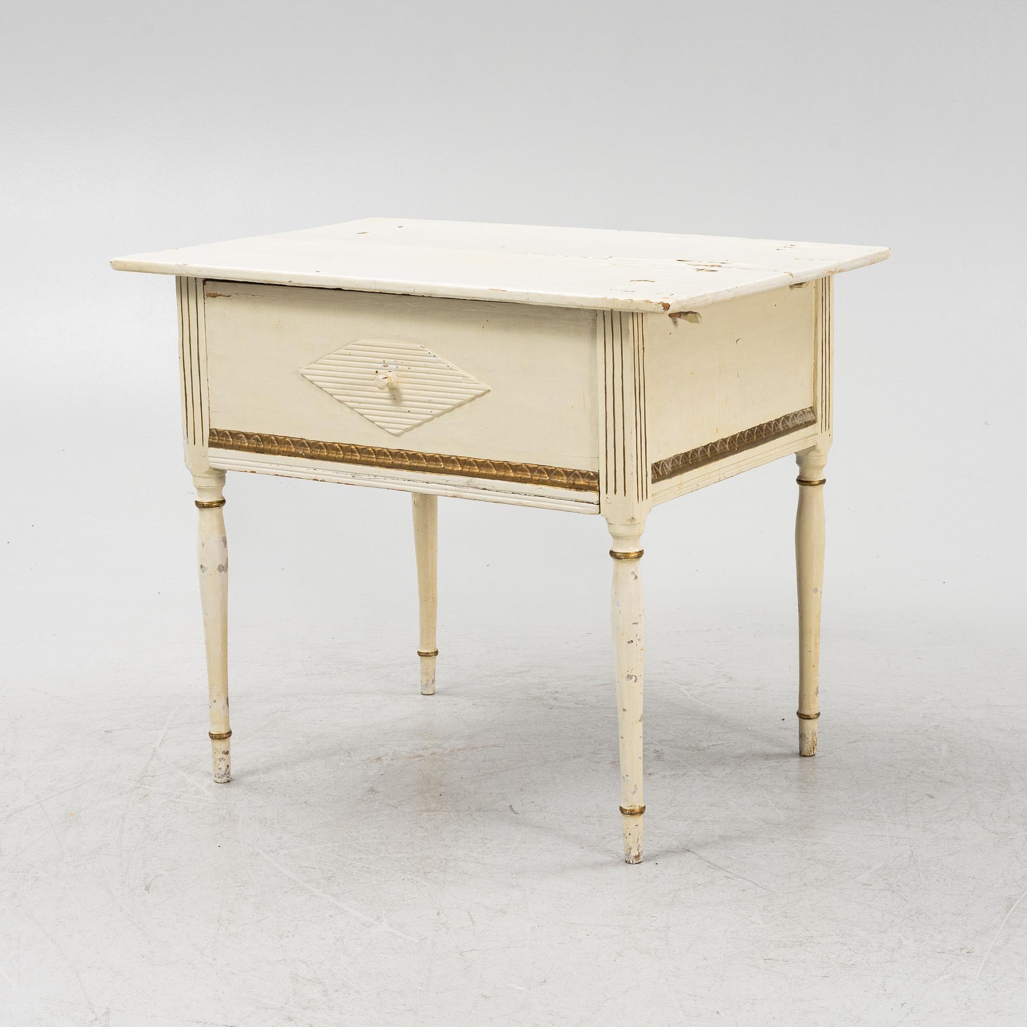 A Gustavian style table, 19th Century.