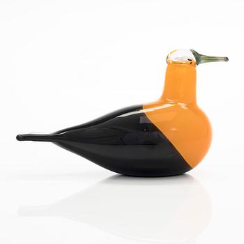 Oiva Toikka, lasilintu, "Oriol", signeerattu O. Toikka Nuutajärvi.