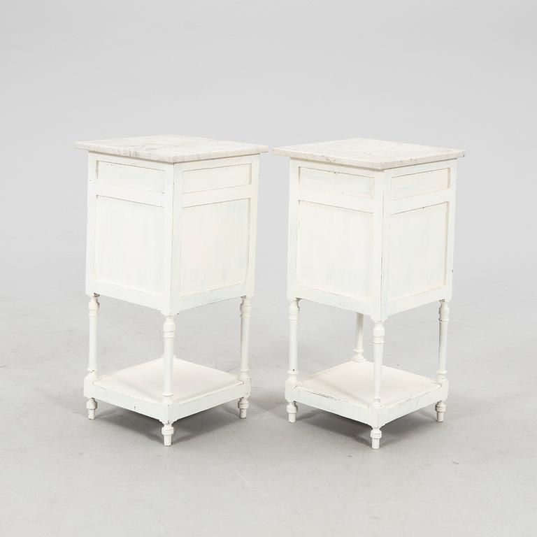 Pair of bedside tables from the first half of the 20th century.