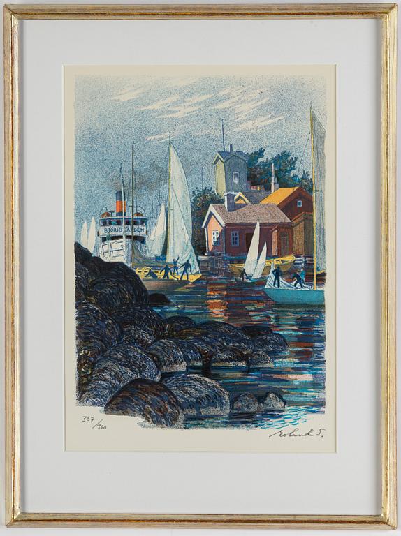 ROLAND SVENSSON, lithograph in colours, signed 307/360.