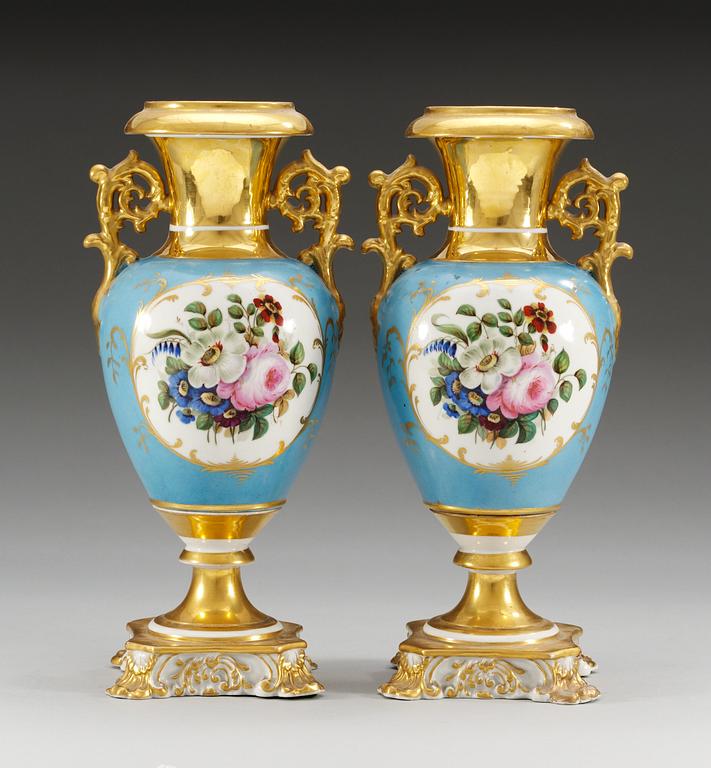 A pair of Russian vases, 19th Century.