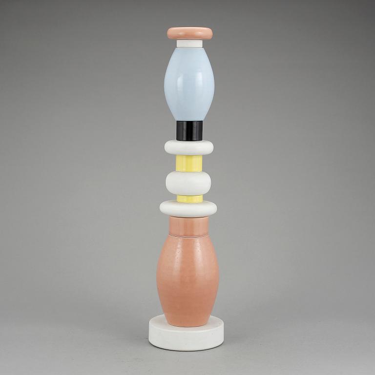 ETTORE SOTTSASS, "Mini Totem", keramik, numrerad 60/150 och signerad, 1990-tal.