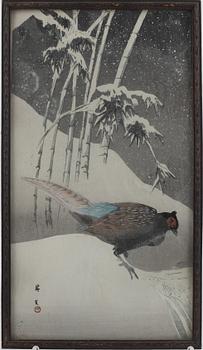 Shoun Yamamoto, "Pheasant in a Winter Landscape".