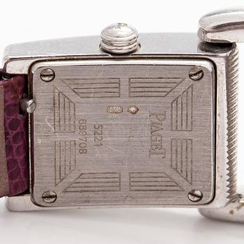 Piaget, wristwatch, Miss Protocole, 25 x 17,5 mm, 18K white gold, quartz, sapphire crystal.