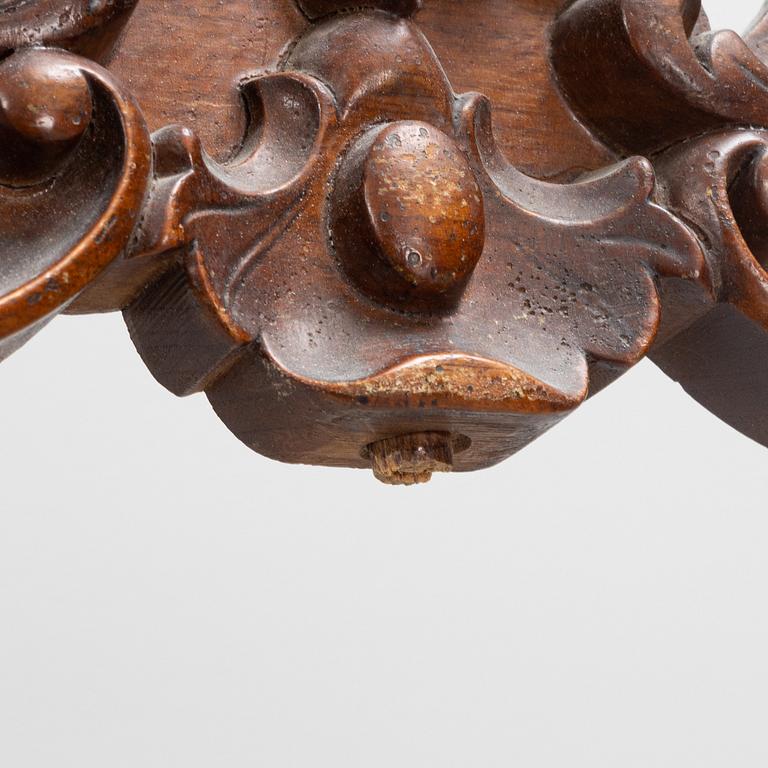 A mahogany veneered vitrine cabinet, mid 19t Century.