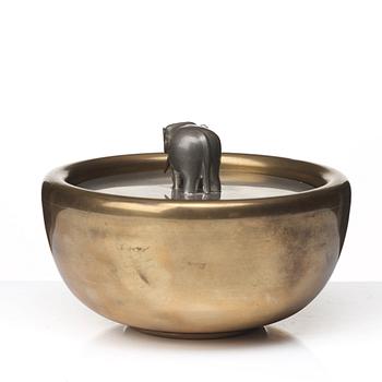 Josef Frank, a brass bowl with pewter cover, Svenskt Tenn, Stockholm 1949.