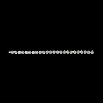 A brilliant cut diamond bracelet, tot. app. 7.80 ct.