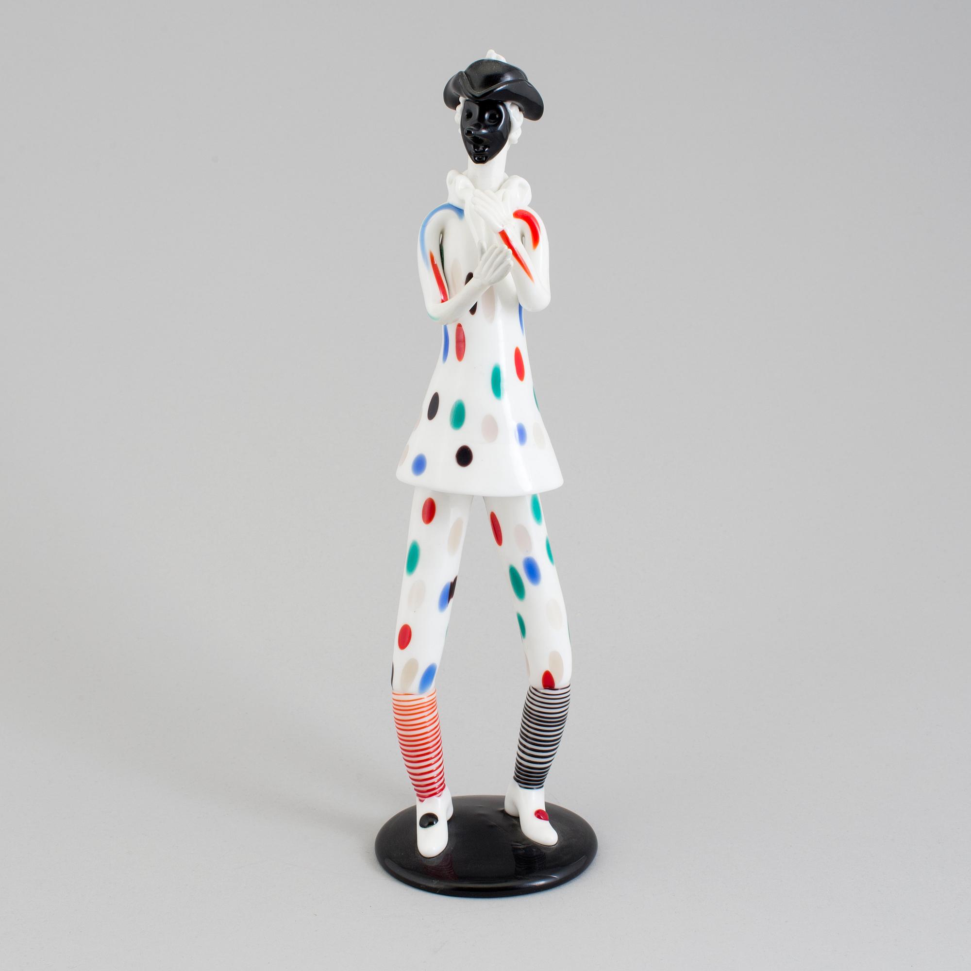A Fulvio Bianconi 'Arlecchino' (Harlequin) figure, Venini, Murano, 1950s.