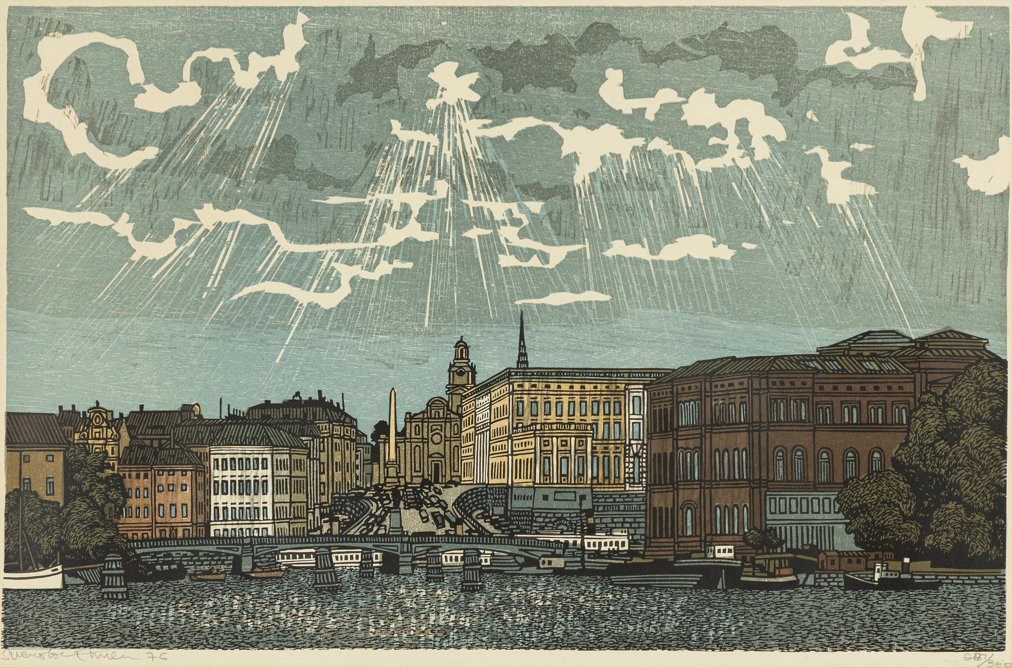 Svenolov Ehrén, Vy mot Skeppsbron, Stockholm.