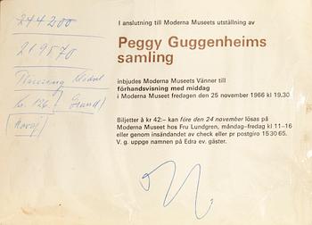 PEGEEN VAIL GUGGENHEIM, pastel on paper, 1960s.