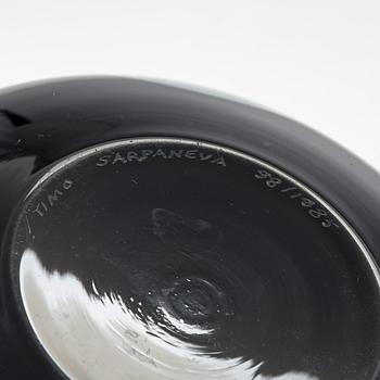 Timo Sarpaneva, karaff, glas, "Blues", signerad Timo Sarpaneva 98/1985.