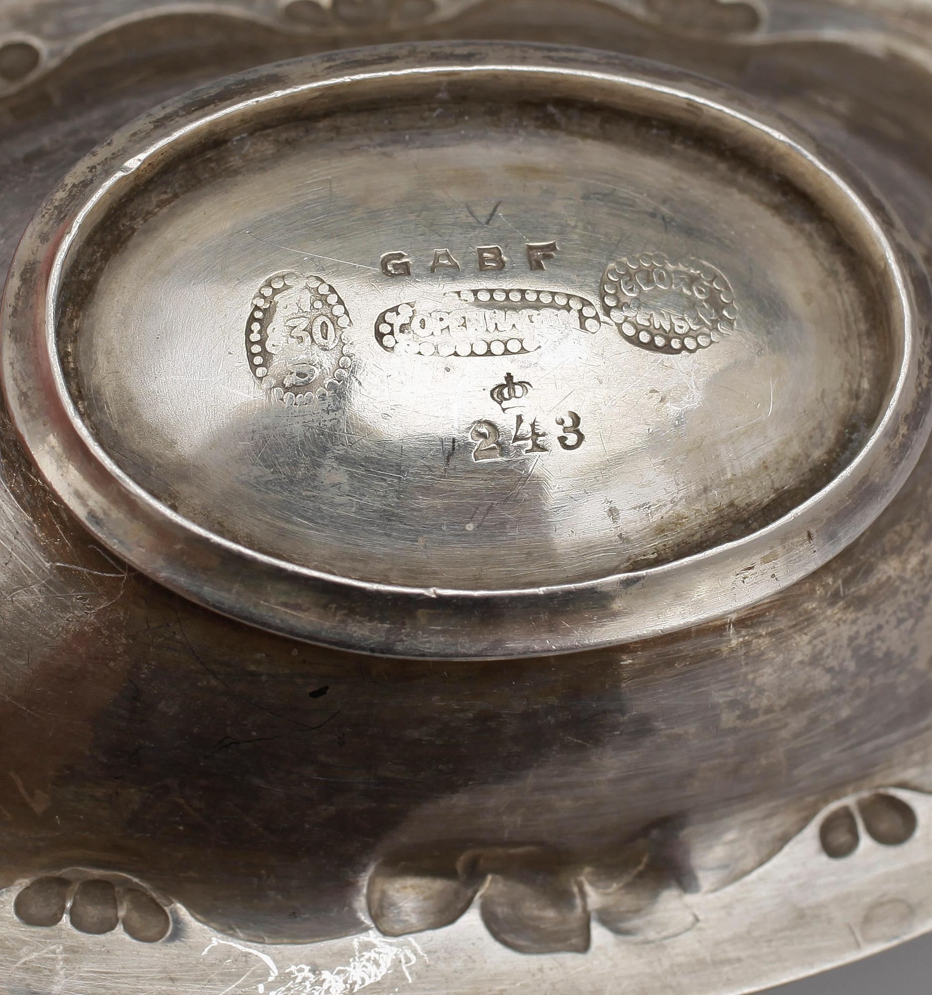 ASKFAT, ett par, silver, George Jensen, Köpenhamn, 1918, tot vikt ca 51 g.