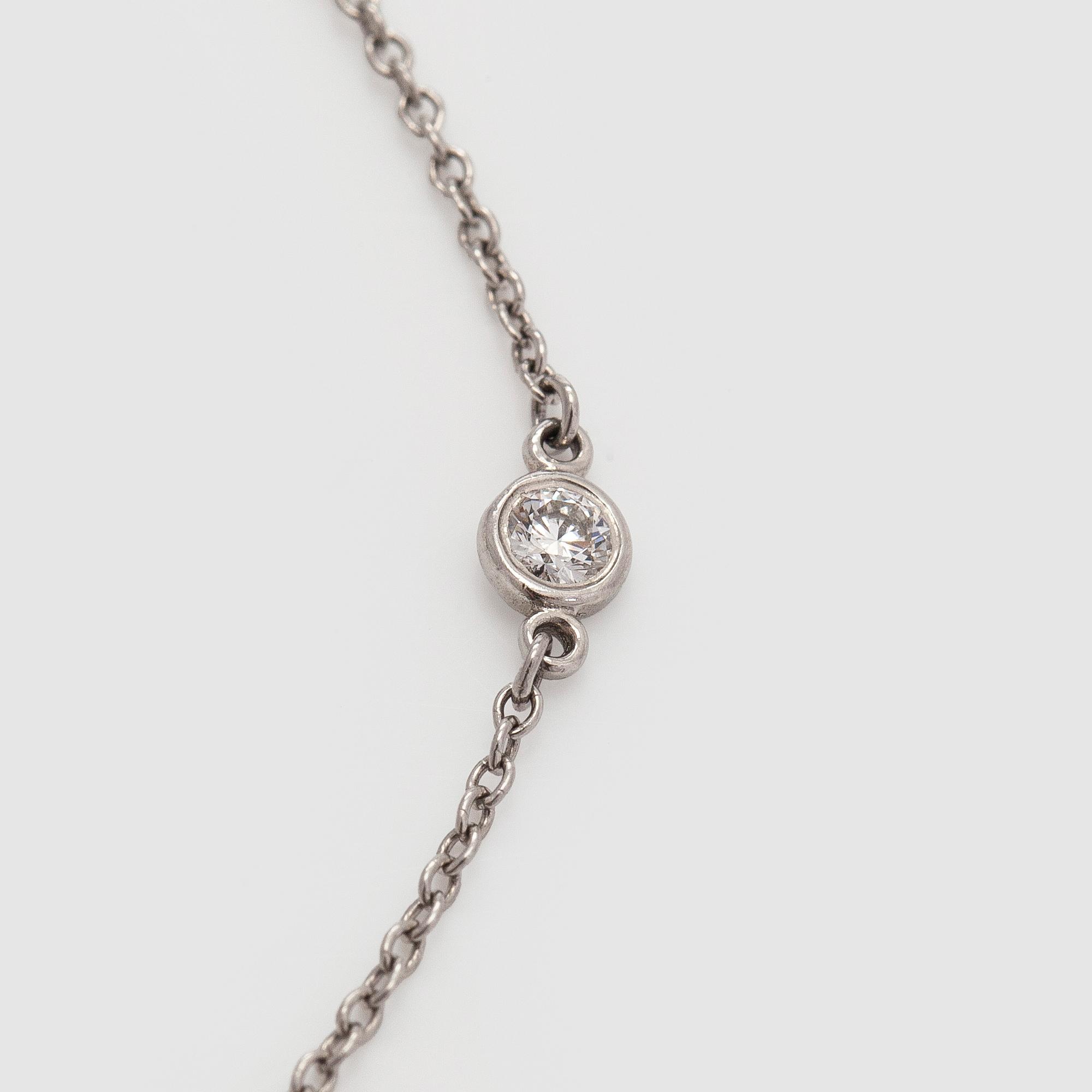 Tiffany & Co, Elsa Peretti, a platinum "Diamonds by the Yard" bracelet with brilliant-cut diamonds.