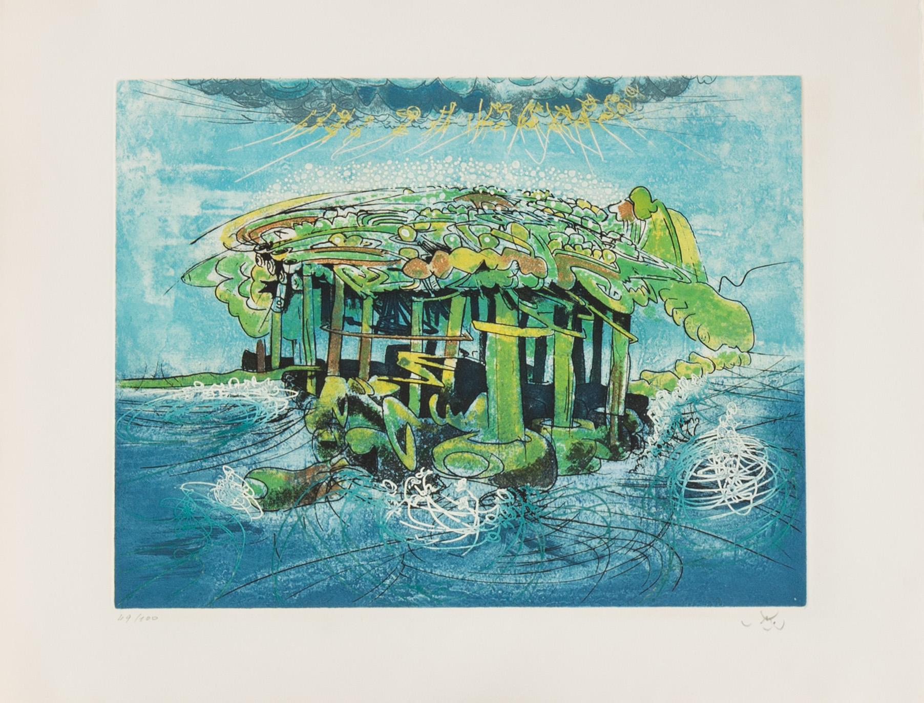 ROBERTO MATTA, etsning/akvatint, 10 st, "Hom'mere", signerade och numrerade 49/100. 1975.