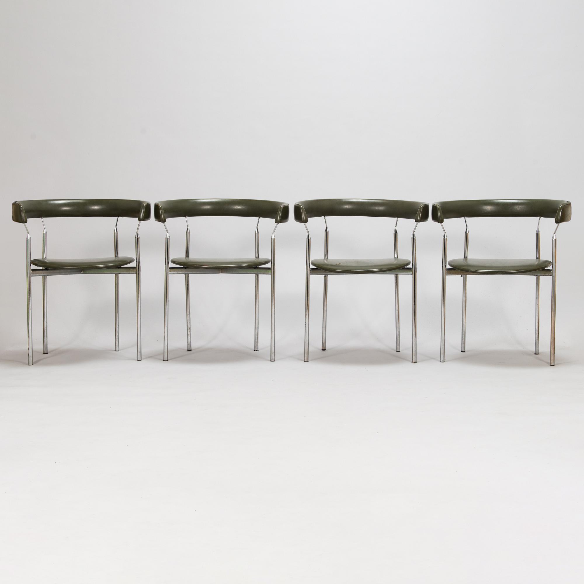 Jan Lunde Knudsen, Four 1960's armchairs for Karl Sørlie & sønner.