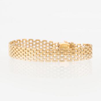 Bracelet, 18K gold, corridor link.