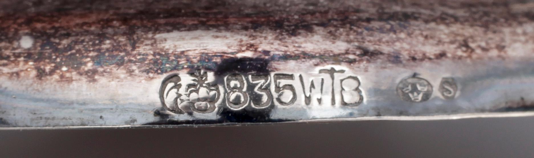 LJUSSTAKAR, ett par, silver, Wilhelm Binder, Schwäbisch Gmünd, Tyskland, tidigt 1900-tal.