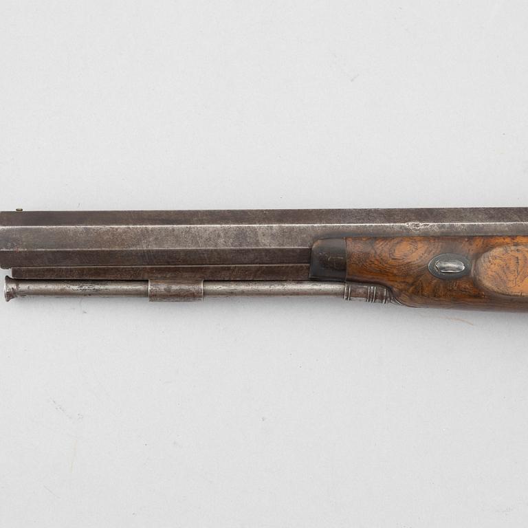 Percussion pistol, Robert Wheeler & Son, Birmingham, 1830s/40s.