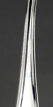 PARTI SILVER, 60 delar, inklusive 5 uppsättningar kaffeskedar, majoriteten Lidköping, mitten 1900-talets. Vikt ca 821 g.