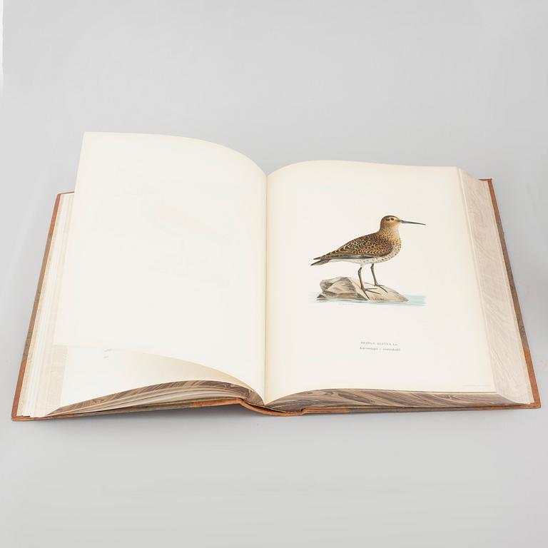 Three book "Svenska fåglar (Swedish birds)" with images by M, W & F VON WRIGHT, printed by Börtzells AB, 1924-1929.