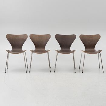 Arne Jacobsen, chairs, 4 pcs, "The Seven", Fritz Hansen.