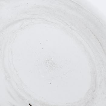 A signed glass vase by INGEBORG LUNDIN, "Äpplet (the apple)" for Orrefors.