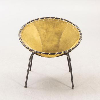 A Hans Olsen 1960s suede "Balloon Chair" armchair for Lea Design.