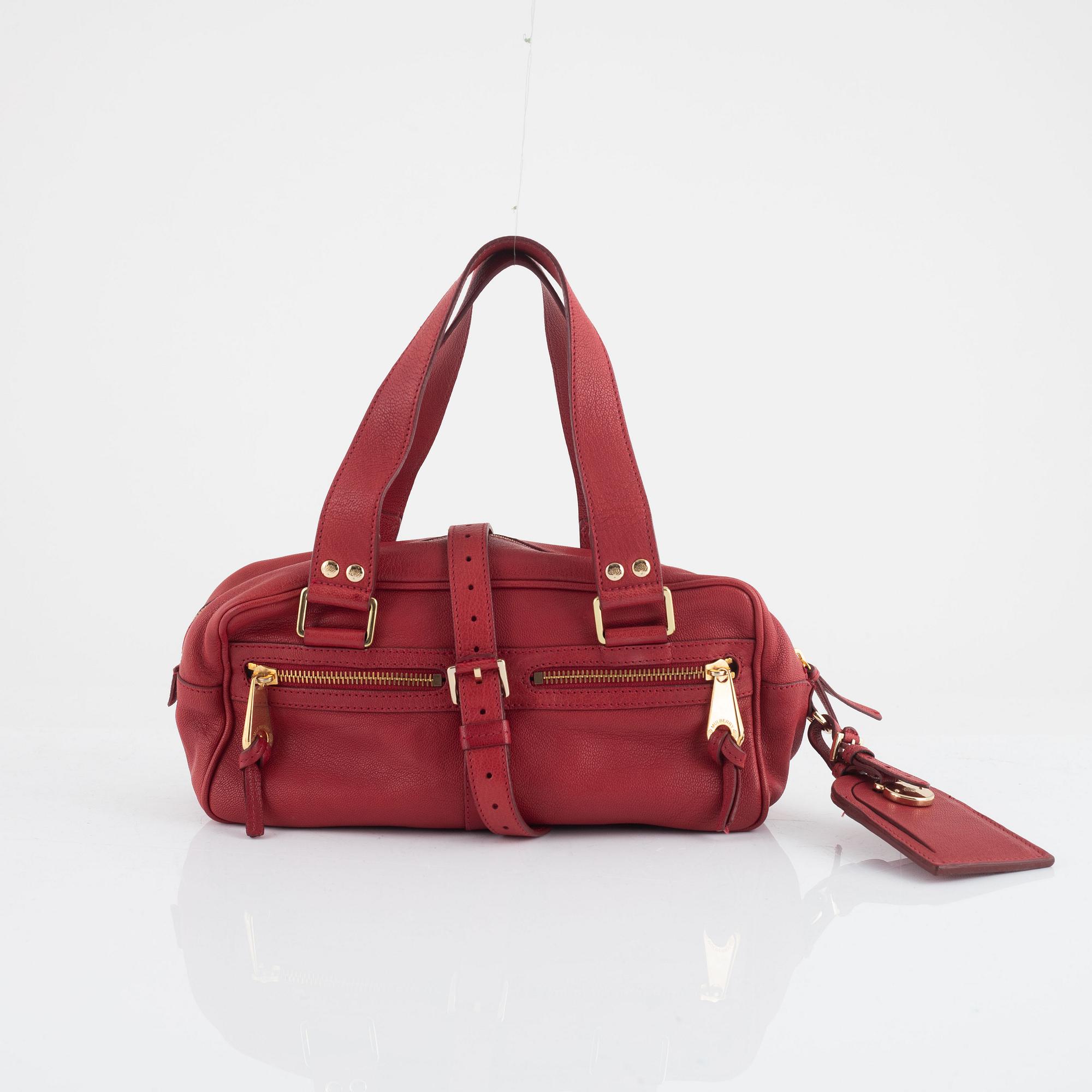 Mulberry, a red leather bag.