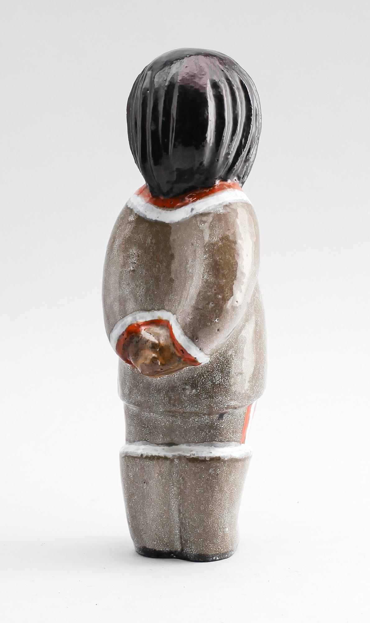 FIGURIN, keramik, "Eskimå", Vicke Lindstrand, Upsala-Ekeby.