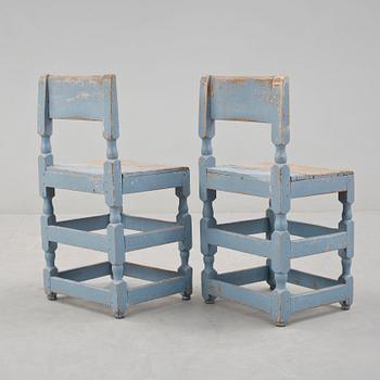 STOLAR, ett par, allmoge, 1800-tal.