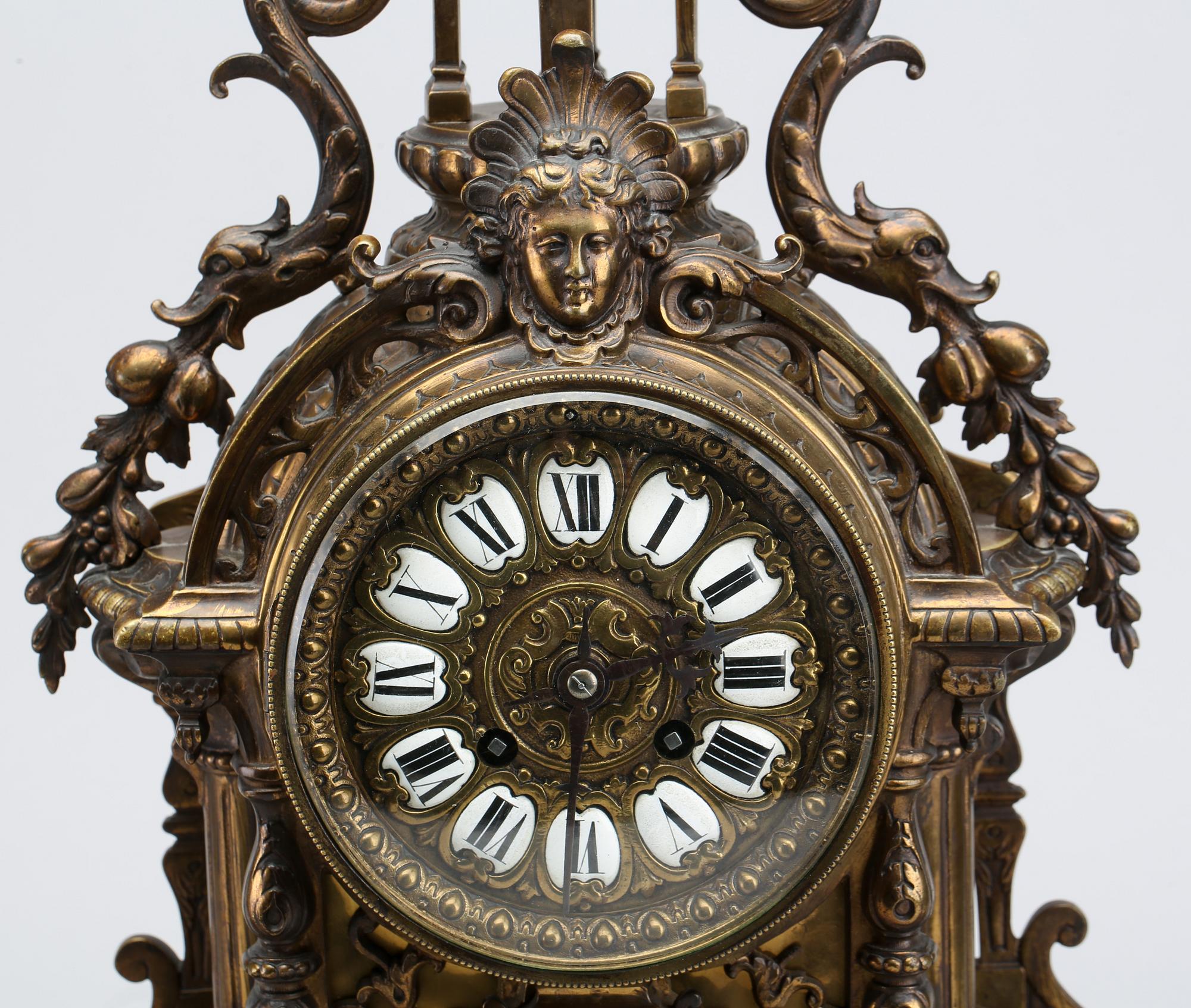 MANTEL PIECE, 2 PCS, early 20th century,