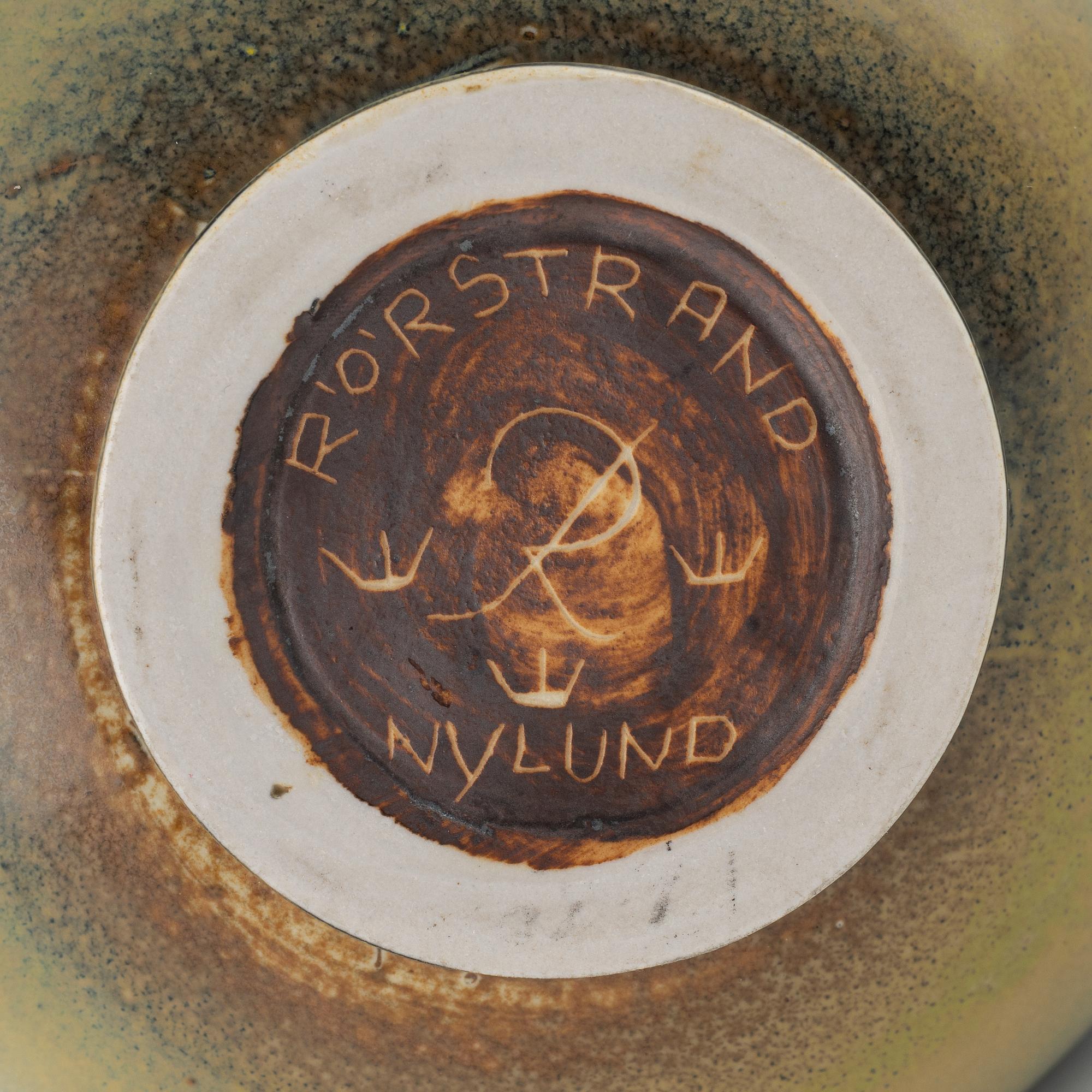 Gunnar Nylund, tillbringare, stengods, Rörstrand.