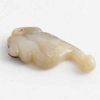 A Chinese nefrite sculpture of belt hook, 20th Century.