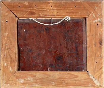 OKÄND KONSTNÄR, olja på pannå, sent 1800-tal, ej sign.