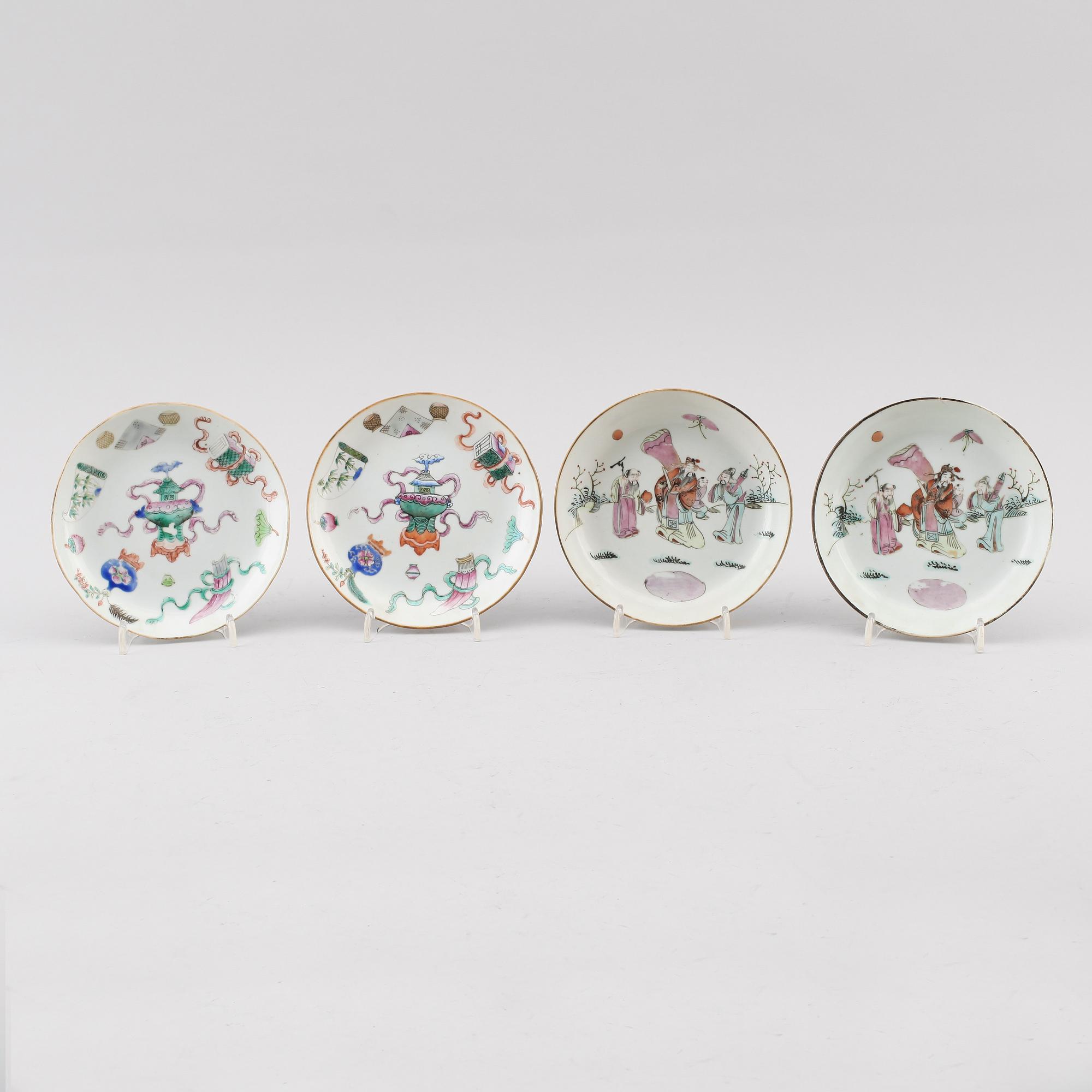FAT, 2 par, porslin, Kina, 1800-/1900-tal.