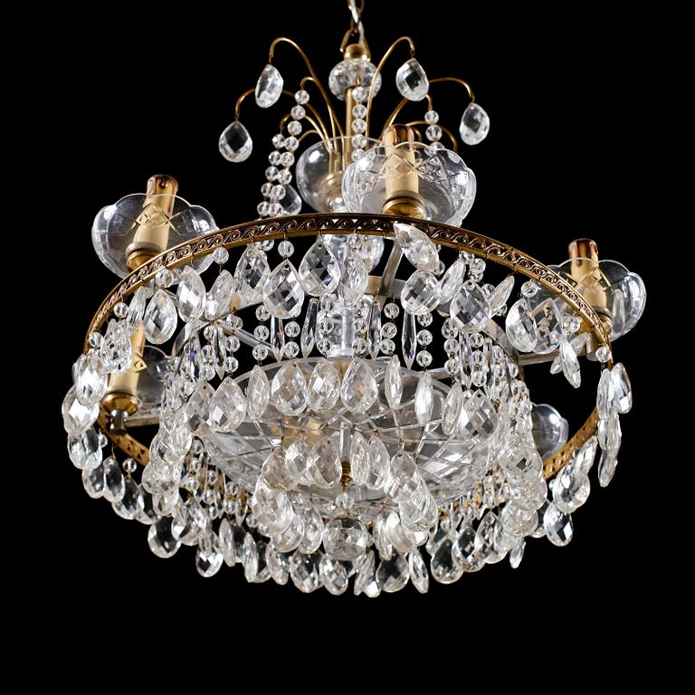 LJUSKRONA, empirestil, 1900-talets andra hälft. Höjd ca 70 cm.
