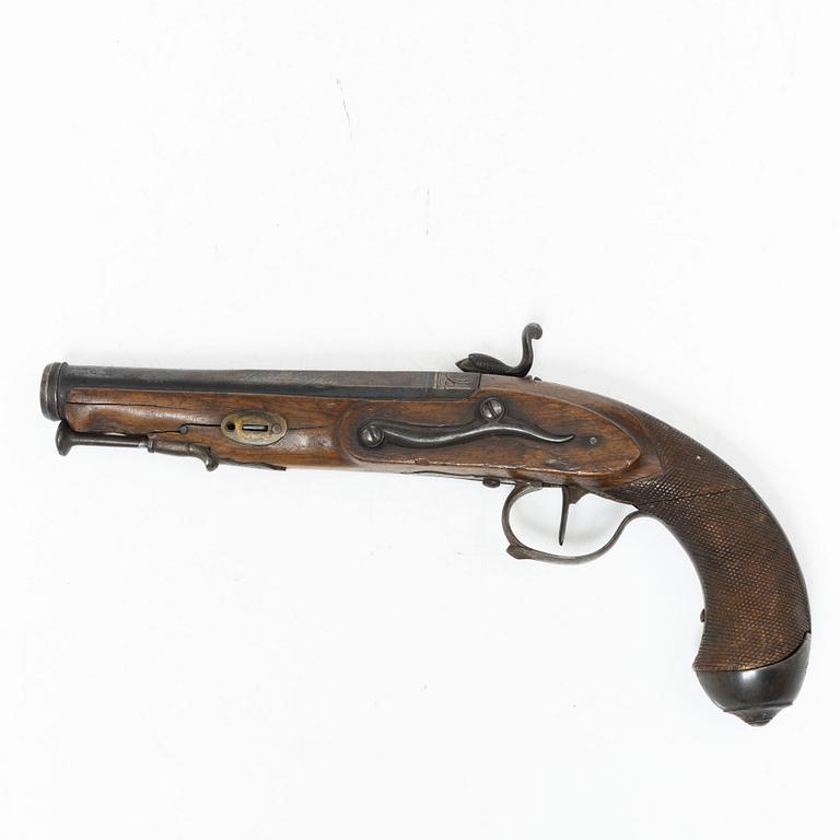Hammerlock pistol, Spanish, dated 1841.