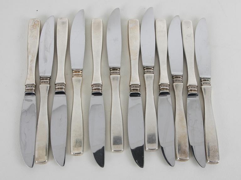 BESTICKSERVIS, 48 delar, silver "Uppsala". M.G.A.B, 1969-70.